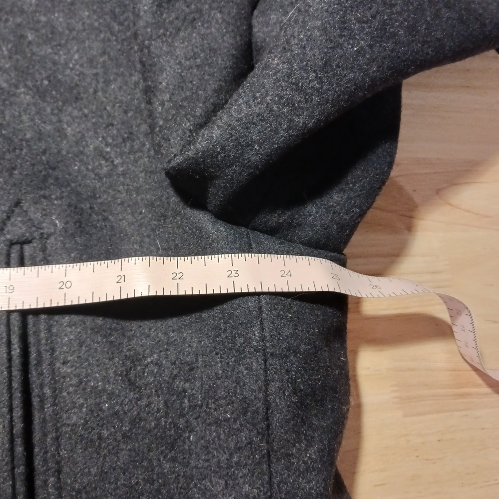 Lauren Ralph Lauren Black Wool Blend Double Breasted Over Coat Size 48R - Picture 7 of 8